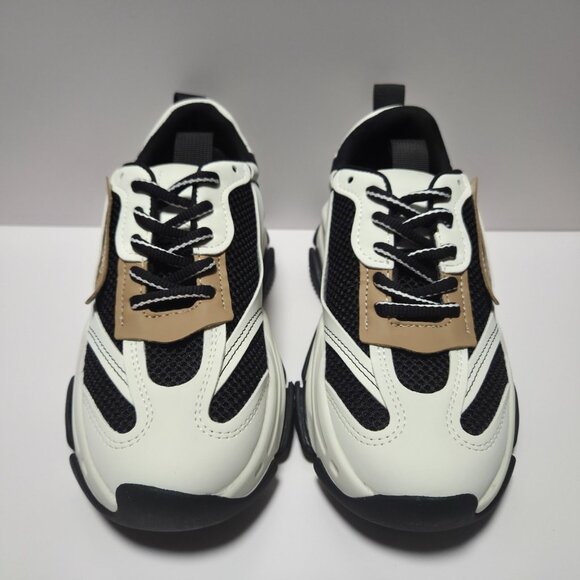 Steve Madden Possession Platform Fashion Lace Up Sneaker Choose Sz 6 Black Tan - Picture 6 of 9